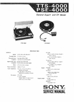Sony TTS-4000 - Service Manual 